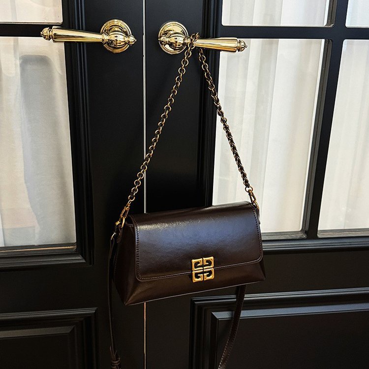 超火小包包女式2025新款小众轻奢老花法棍包高级感百搭单肩斜挎包