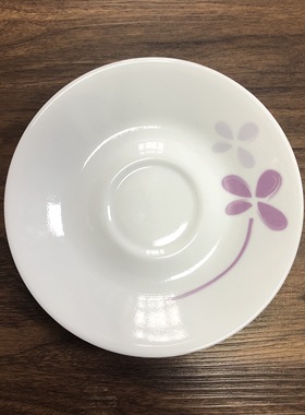 美国进口康宁耐热玻璃餐具CORELLE紫色幸运草咖啡骨碟506-WP正品