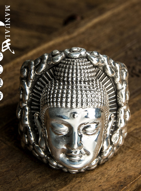 寸氏原创足银999纯银佛祖复古