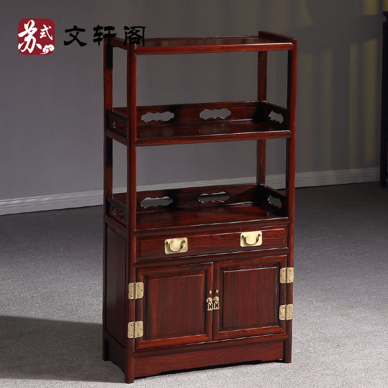 文轩阁红木家具实木酸枝茶水柜餐边柜小博古架