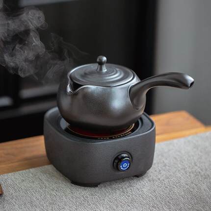 电陶炉煮茶器小型家用陶瓷煮茶壶办公室煮茶炉干烧防烫侧把泡茶壶