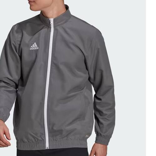 Adidas/阿迪达斯正品男灰色拉链拼接细节经典休闲夹克外套H57535