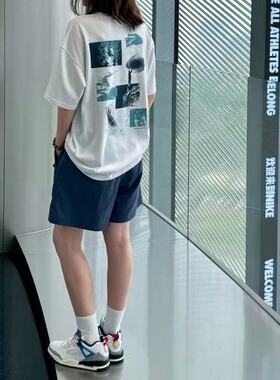 耐克男装2025夏季新款户外运动上衣圆领印花短袖T恤FZ5276