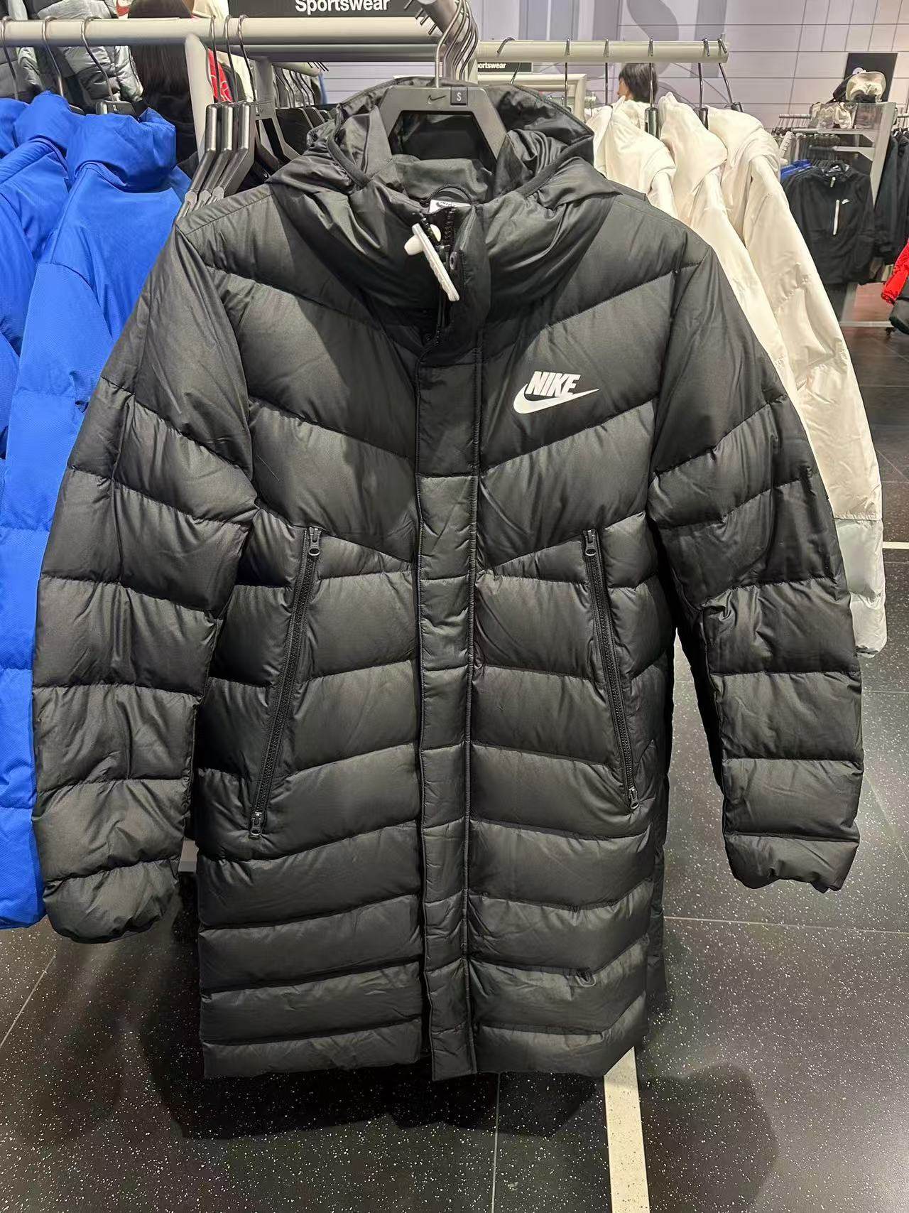 NIKE耐克羽绒服男中长款2025 秋冬新款防风保暖羽绒衣IB2963-010