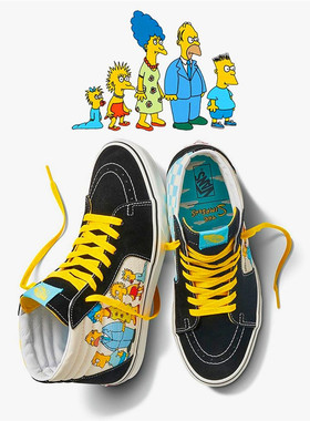 Vans范斯 Simpsons sk8 hi 辛普森联名款 板鞋 VN0A4BV617E