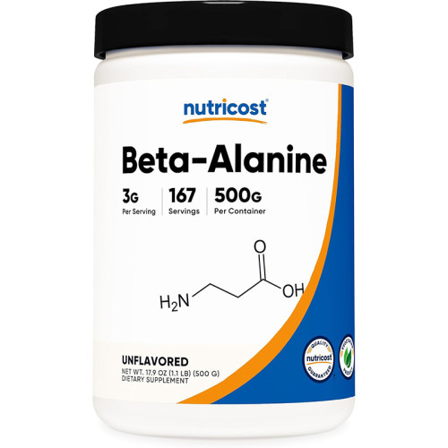 现货美国Nutricost Beta Alanine β丙氨酸粉末纯β丙氨酸500g
