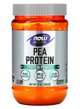 现货Now Foods运动系列豌豆蛋白质营养粉Pea Protein 原味 340克