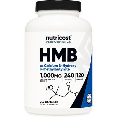 现货美国Nutricost HMB β-羟基-β-甲基丁酸 500mg 240粒胶囊