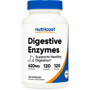 美国直邮Nutricost Digestive Enzymes消化酶酵素综合酶120粒胶囊