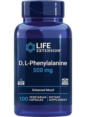 美国Life Extension D L-Phenylalanine 500 mg 苯丙氨酸提升情绪