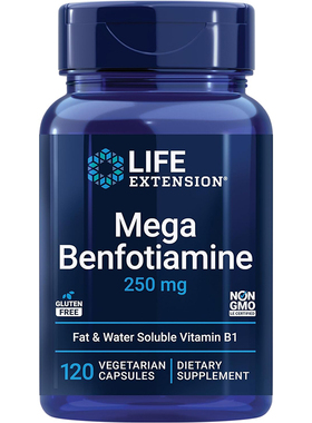 现货Life Extension苯磷硫胺维生素B1硫胺素Mega Benfotiamine