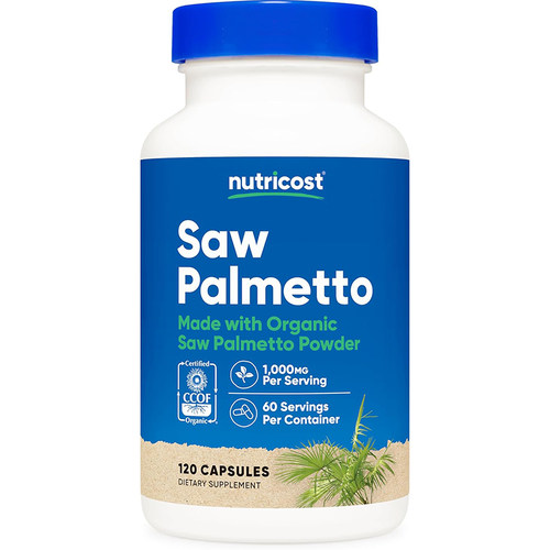 现货美国Nutricost Saw Palmetto锯棕榈500毫克120粒胶囊前列健康