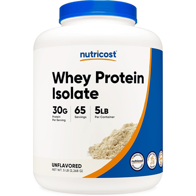 美国Nutricost分离乳清蛋白Whey Protein Isolate5磅无乳糖不过敏
