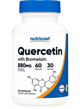 现货美国Nutricost Quercetin with Bromelain 440毫克60粒胶囊