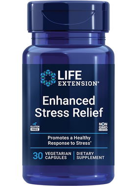 现货Life Extension Enhanced Stress Relief蜂叶和L-茶氨酸 压力