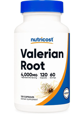 现货美国Nutricost Valerian Root 缬草根提取物 2000mg120粒胶囊