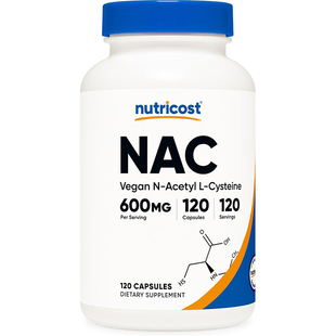美国直邮Nutricost NAC乙酰半胱氨酸600mg120粒桥本氏甲状腺肺部