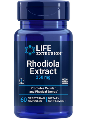 现货Life Extension 红景天 含3%肉桂醇甙 Rhodiola Extract 免疫