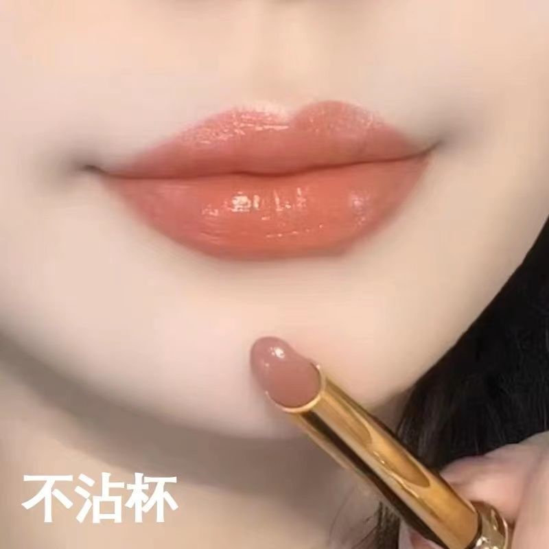 黄皮肤不掉色不沾杯不脱色豆沙色肉桂色口红定妆哑光雨衣爆款