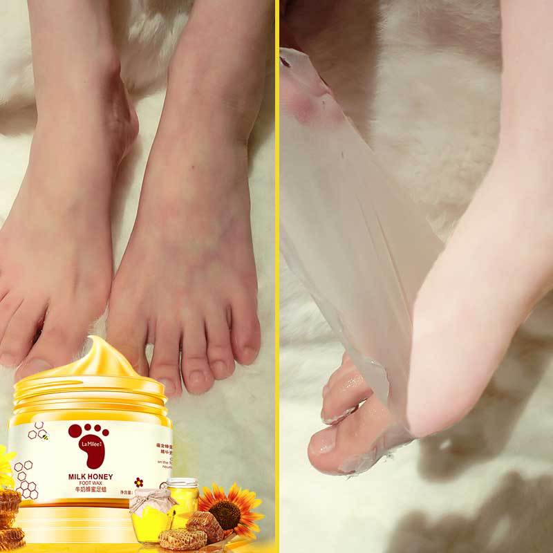 跨境msds蜂蜜足蜡150g去角质死皮防干裂美足嫩肤脚蜡厂家