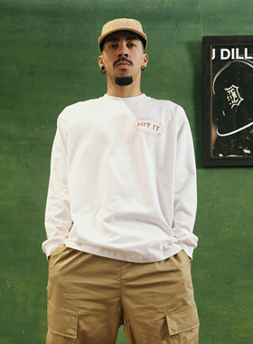 COZMINE 矿客兄弟 经典歌曲Hey DJ DESIGN SERIES TEE白色长袖