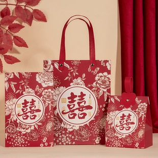 结婚请帖创意喜帖高级感纸质请柬喜糖盒三件套婚宴邀请函森系小众