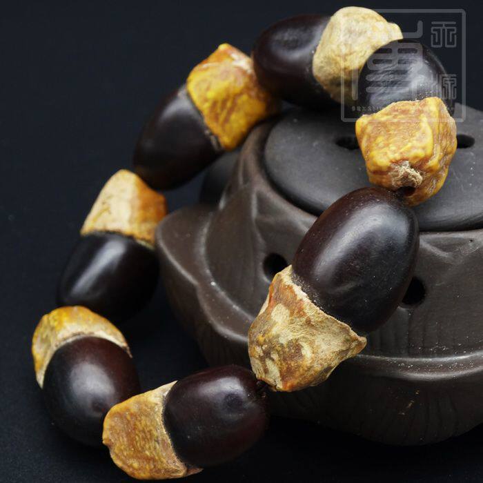 缅茄菩提字 有头缅茄菩提手串手链珠念珠 饰品 天然菩提子
