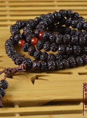 黑色大如意天意子菩提子108颗12mm念珠珠手串手链念珠项链文玩