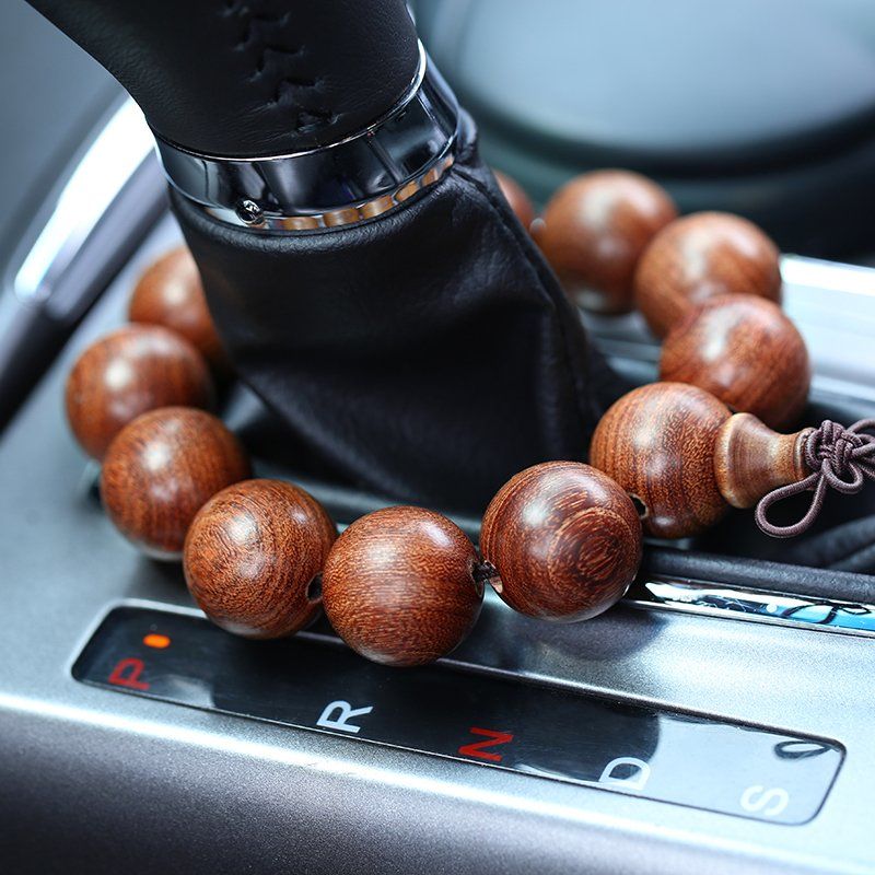 汽车档位珠 金丝檀木佛珠手串档杆珠挂件车内饰品转运珠 保平安