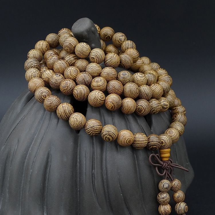 天然鸡翅木108颗珠手链男士女士情侣款念珠饰品民族风手串首饰