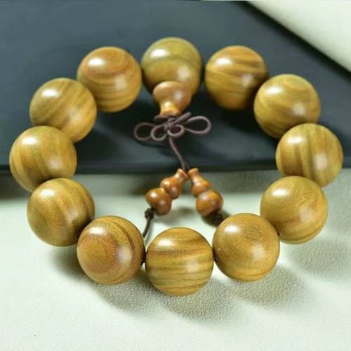 汽车档位珠保平安摆件挡杆车内绿檀木手串佛珠车挂件手动挡自动挡