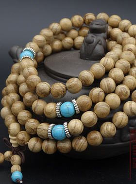 文玩越南沉木白沙沉沉香饰品佛珠