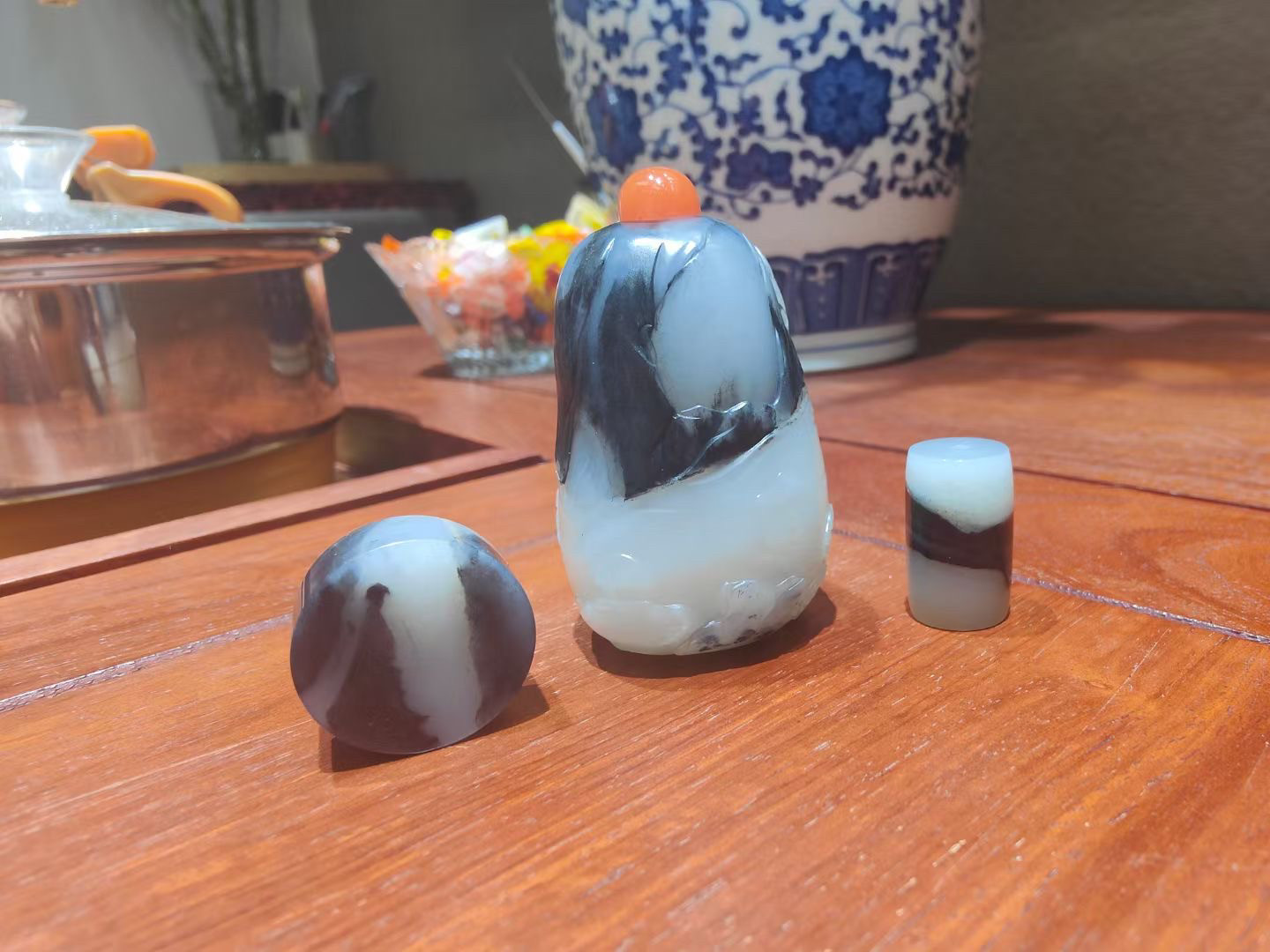 新疆和田籽料青花把件