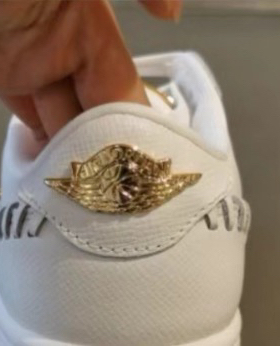 适配AJ1低帮乔一代金属飞翼鞋扣鞋舌后跟鞋面扣子莆田鞋厂配饰件