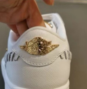 适配AJ1低帮乔一代金属飞翼鞋扣鞋舌后跟鞋面扣子莆田鞋厂配饰件