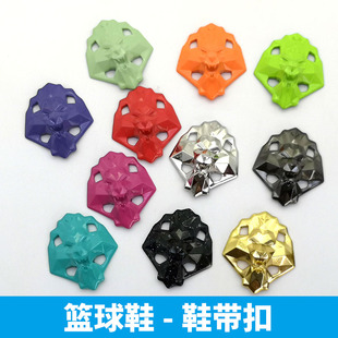 适配詹姆斯9代10代11代LBJ詹皇战靴狮子头AJ篮球鞋重金属鞋带扣
