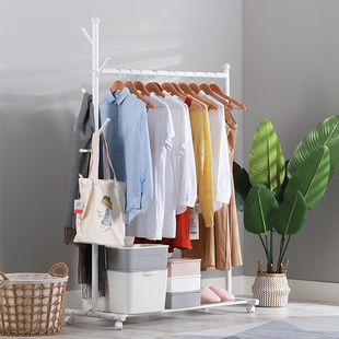 晾衣架家用挂衣架落地卧室立式衣帽架阳台凉衣架室内客厅置物架子