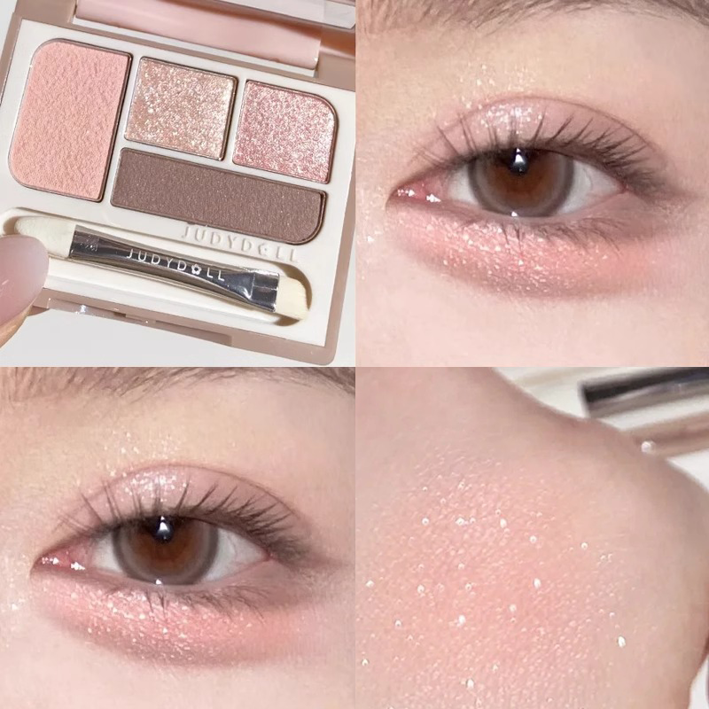 Judydoll橘朵卧蚕盘提亮下至四色眼影盘眼线日常