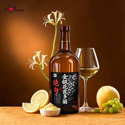 奥兰金银花霞多丽风味配制酒750ml白葡萄酒山东国产低度酒微醺酒