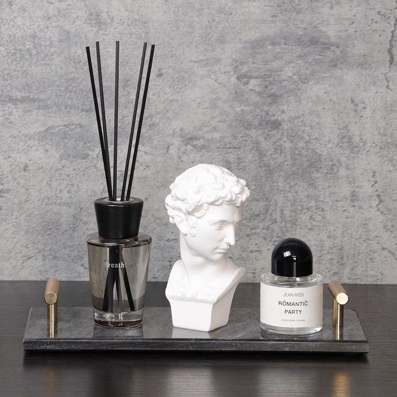 家居卫生间摆件简约现代软装洗漱卫浴用品香薰托盘组合套装饰品