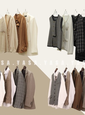YASA【男女服饰组合】样板房衣帽主卧衣柜衬衣西服连衣裙设计师款