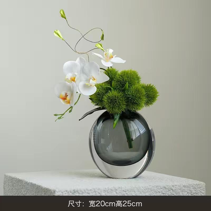 现代轻奢仿真花艺绿植玻璃插花器