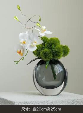 现代轻奢仿真花艺绿植玻璃插花器