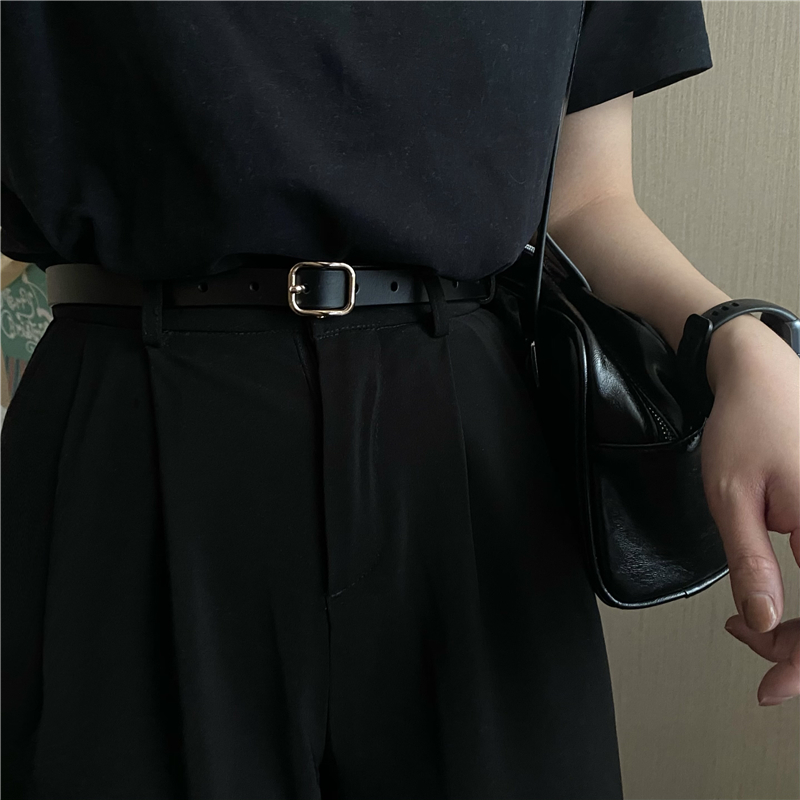 ins韩风简约百搭细皮带女