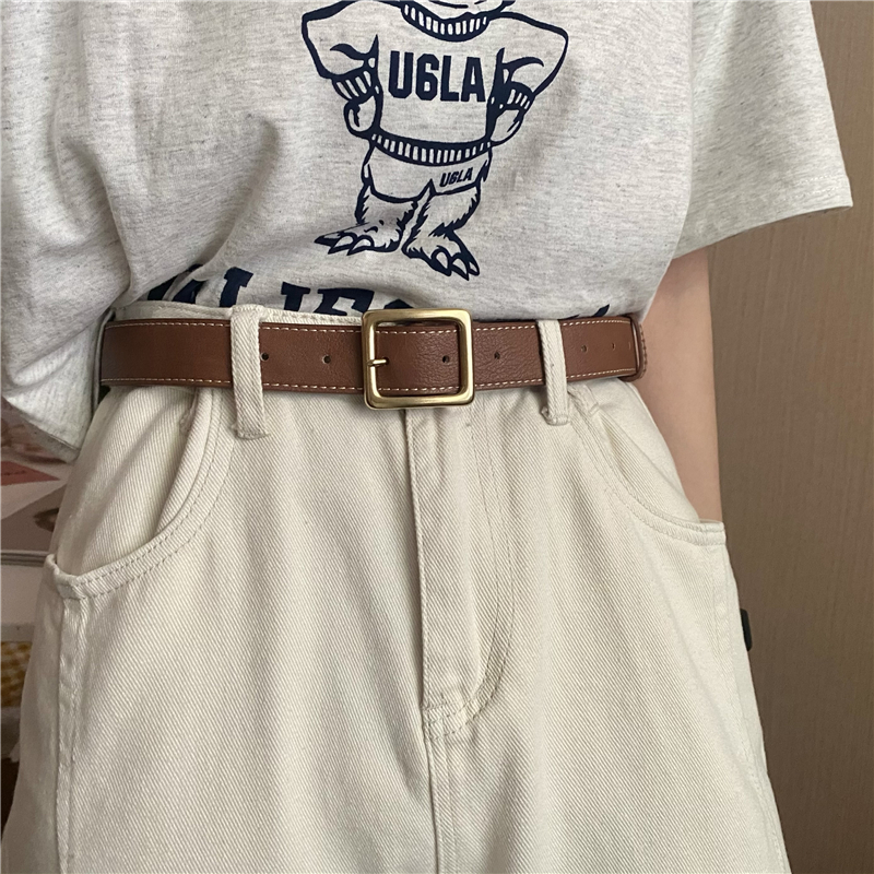 敲软~牛皮腰带百搭休闲风