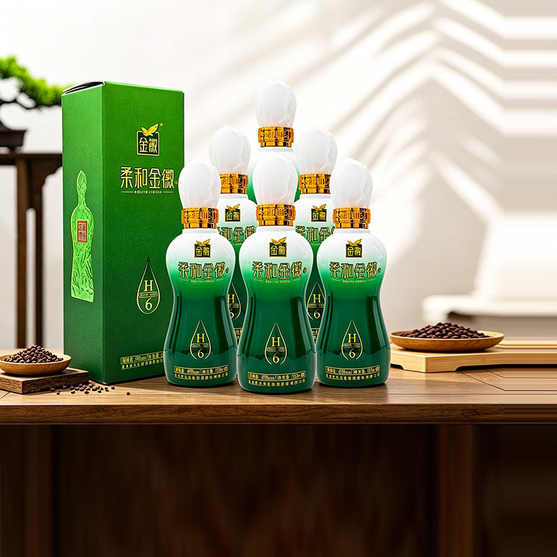 【H6小酒版】金徽酒柔和H6小酒46度100ml*6瓶整箱装 浓香型白酒