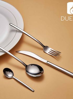 意大利DUENDE高档不锈钢牛扒餐具进口西餐刀叉勺牛排刀家用正餐勺