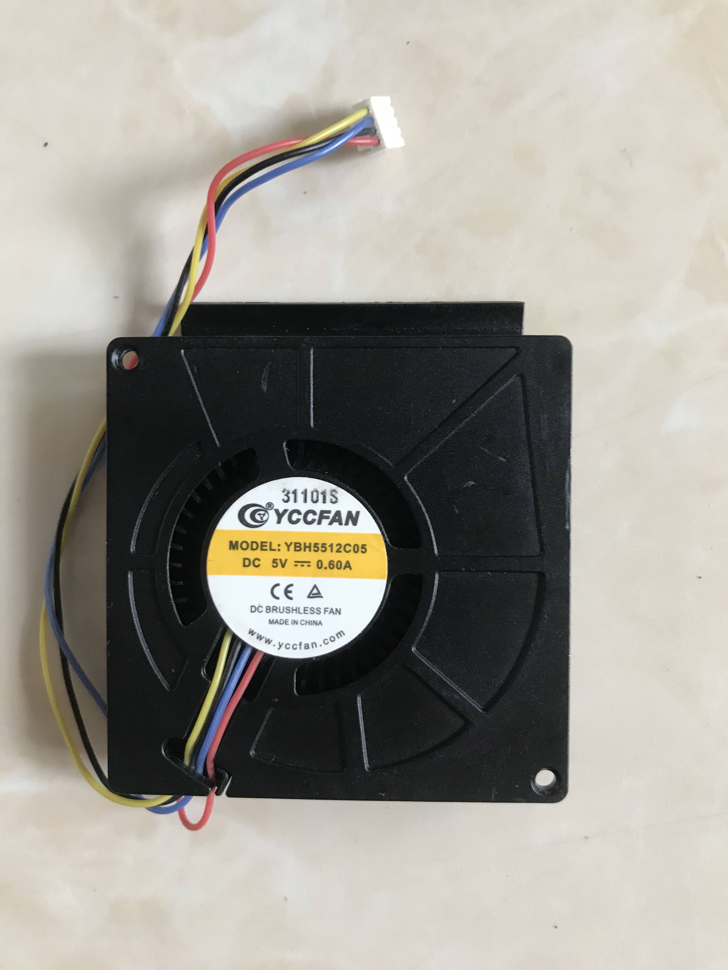 微型直流散热风扇YBH5512C05 DC5V  0.60A侧出风