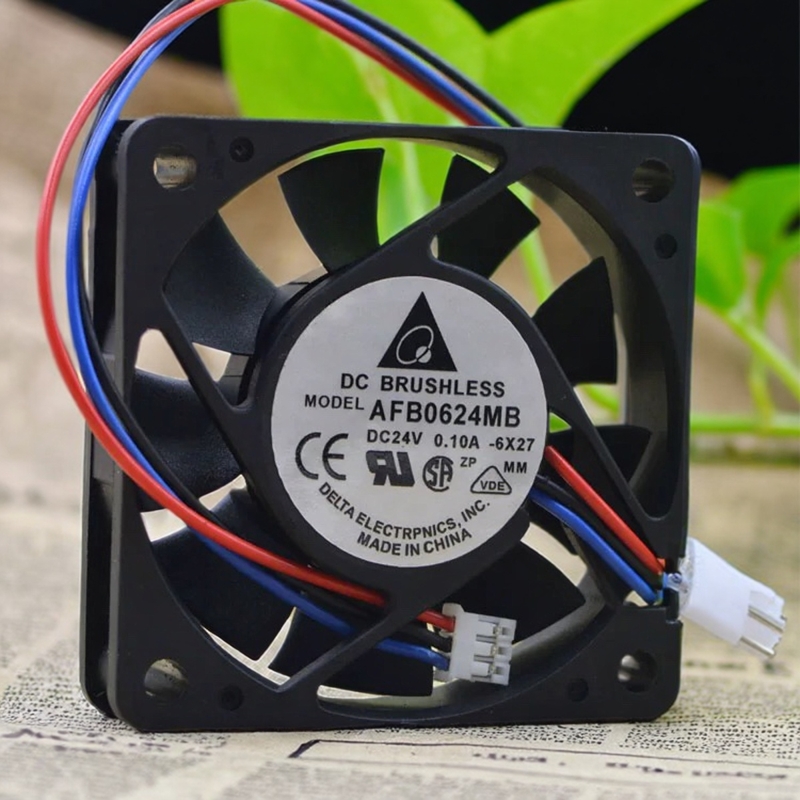 台达 AFB0624MB 6015 6cm 24V 0.10A 安川五系驱动器3线散热风扇