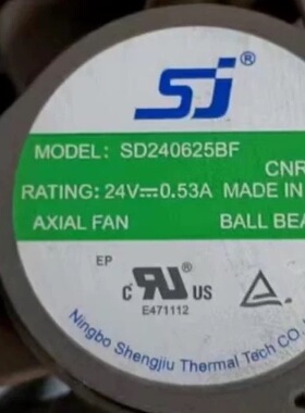 sj风机 SD240625BF 6025 6CM 24V 0.53A 变频器 机箱散热风扇